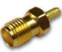 RPSMA straight reverse polarity crimp jack Connector