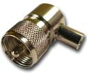 UHF right angle twist on plug Connector