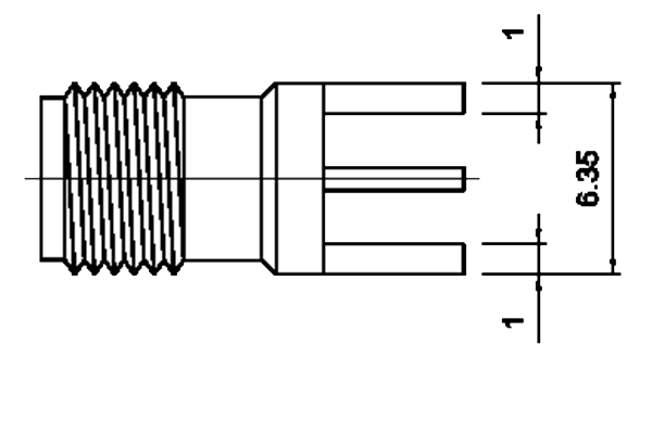 rp_sma Reverse Polarity End Launch Jack Short Version Connector