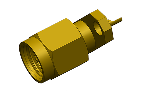 sma 2 hole panel mount plug with solder cup pcb Connector