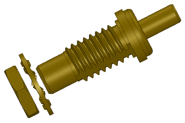 smc straight rear mount bulkhead crimp jack Connector